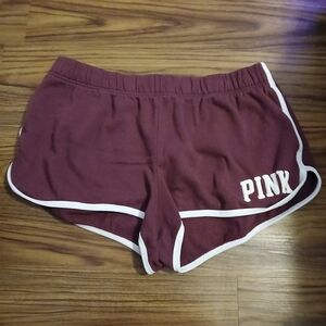 PINK Victoria's Secret Burgundy Athletic Shorts